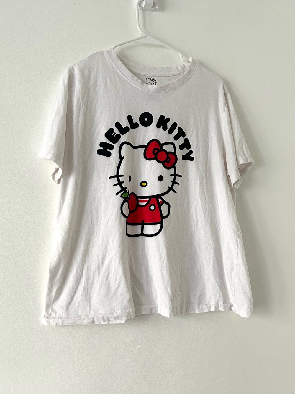 Hello Kitty White Tee with Red Graphic
